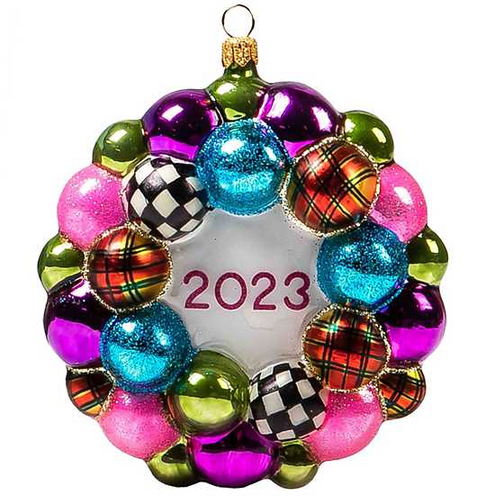 Glass Ornament - Granny Kitsch 2023 Wreath