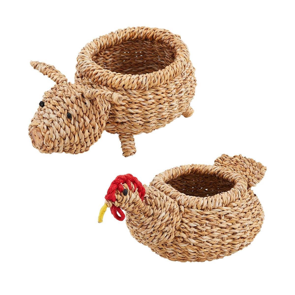 Pig Woven Animal Planter