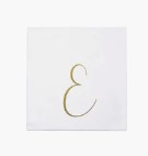 E Papersoft Napkins Monogram Cocktail Napkins (Pack of 20)