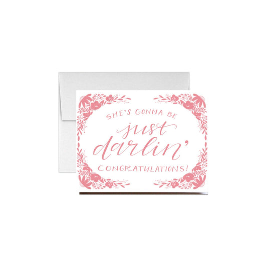 Just Darlin Baby Pink Card