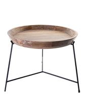 Mango Wood w/ Iron Base Accent Table