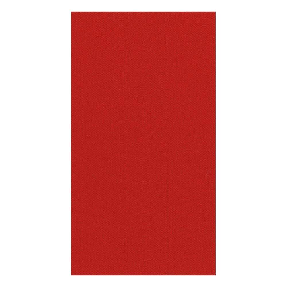 Paper Linen Solid Guest Towel Napkins, Red - 12 Per Package