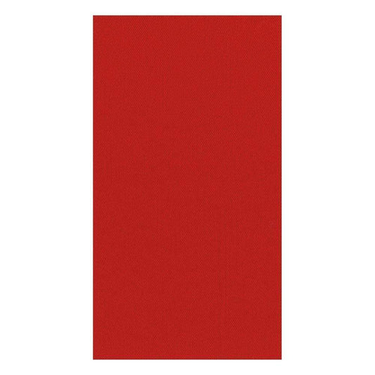 Paper Linen Solid Guest Towel Napkins, Red - 12 Per Package