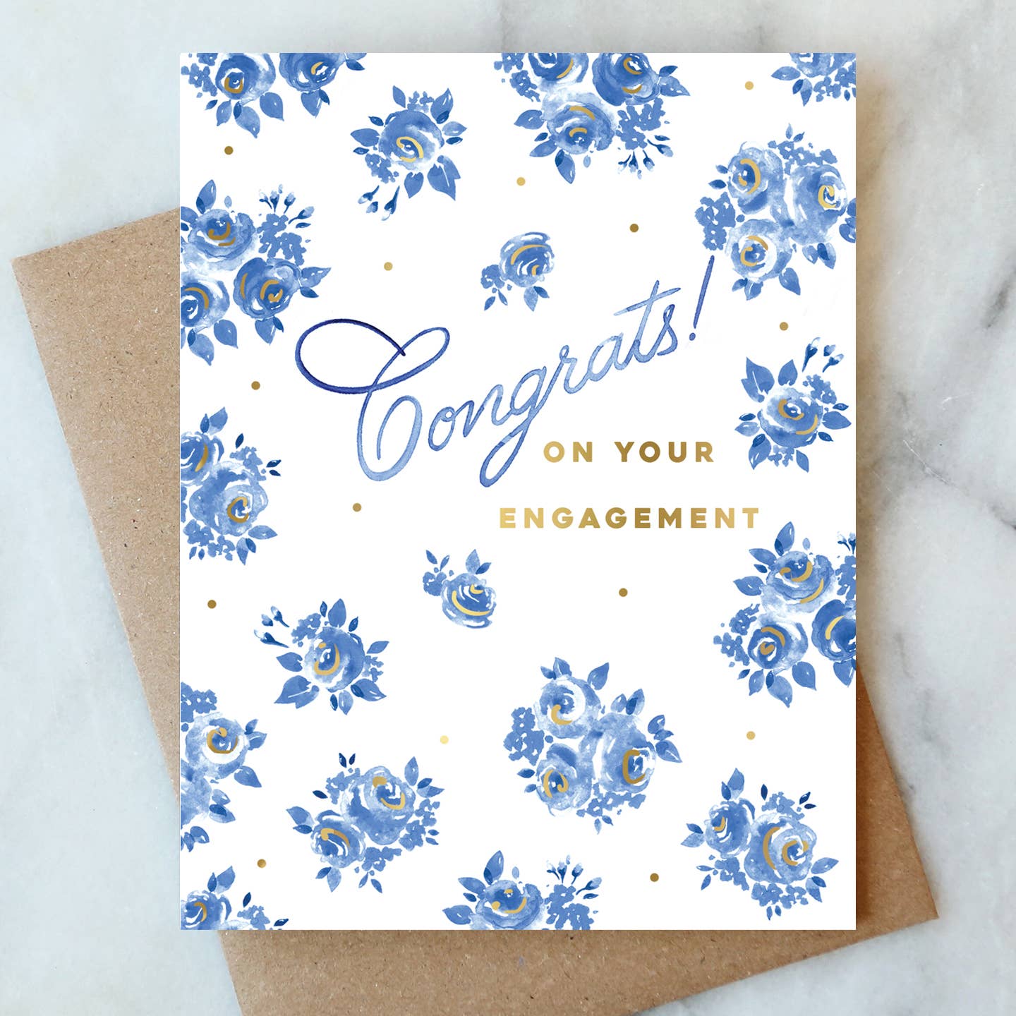 French Blue Engagement Greeting Card | Wedding Card