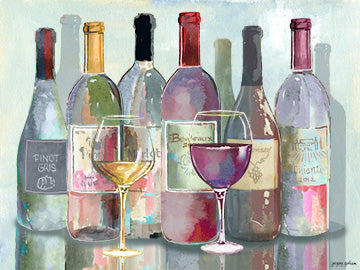 Bottle Wines and Glasses 30x40