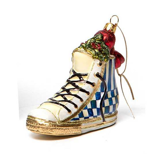 Glass Ornament - Holiday Hi-Tops - Blue