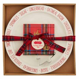 Tartan Cookie Plate Set