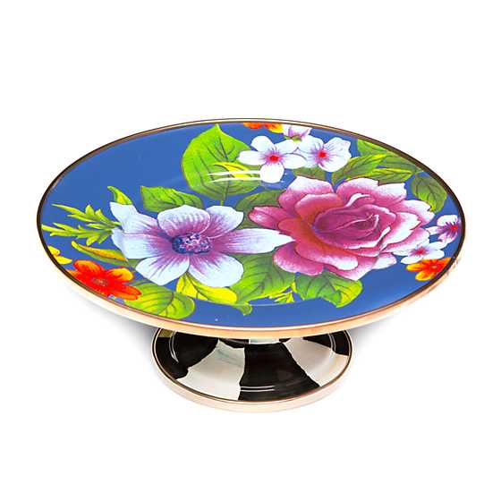 Flower Market Mini Pedestal Platter - Lapis