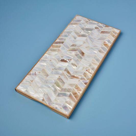 Shell Mosaic & Bamboo Rectangular Board