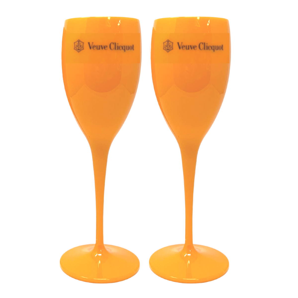 Orange Plastic Champagne Flute