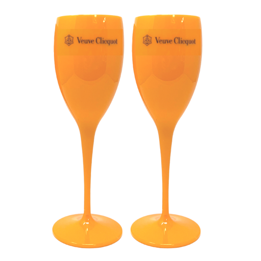 Orange Plastic Champagne Flute