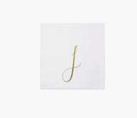 J Papersoft Napkins Monogram Cocktail Napkins (Pack of 20)