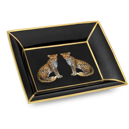MW Twin Leopards Trinket Tray