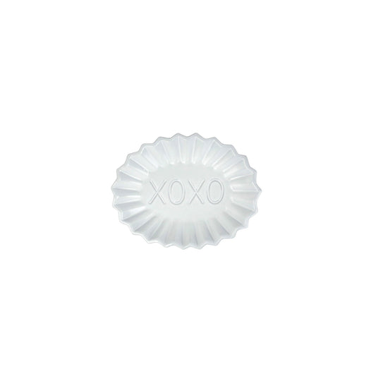 Incanto Stone White Pleated Canape Plate