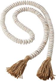 White Wood Decor Beads