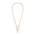 Pink Decorative Cross Bead