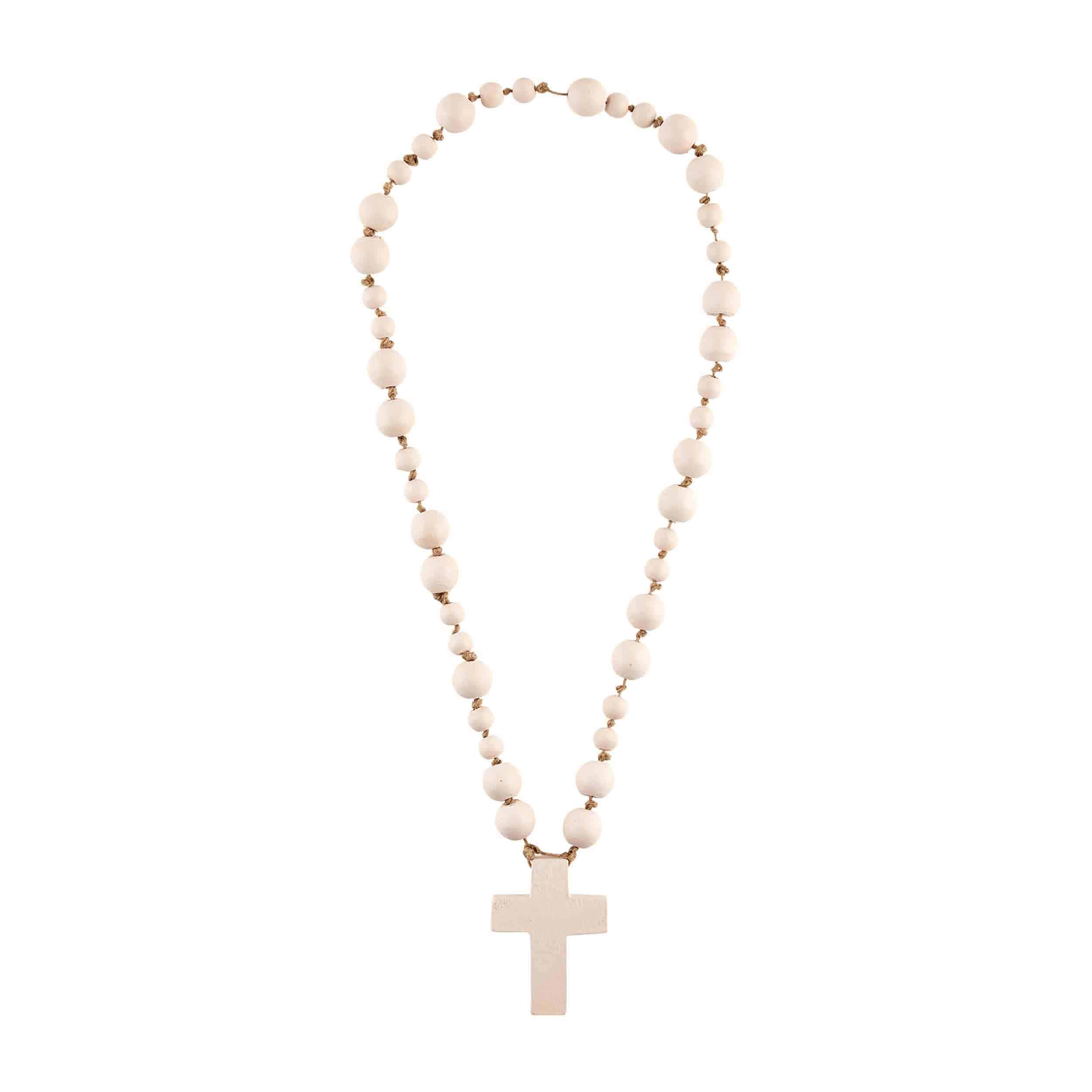Pink Decorative Cross Bead