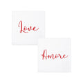 Papersoft Napkins Love/Amore Cocktail Napkins Pack of 20