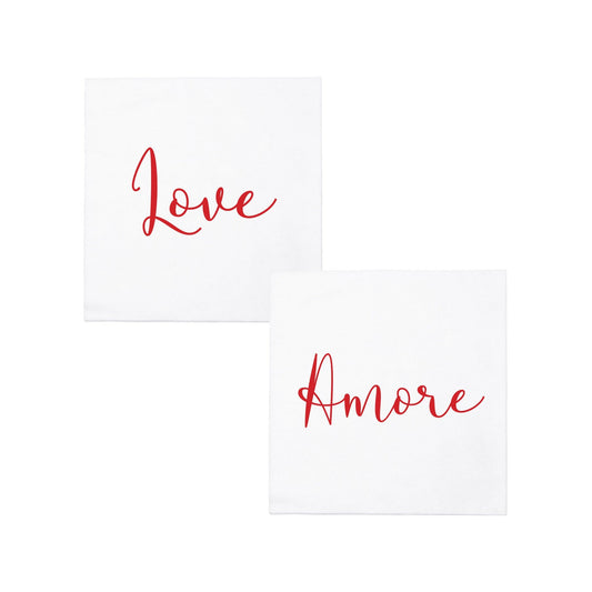Papersoft Napkins Love/Amore Cocktail Napkins Pack of 20