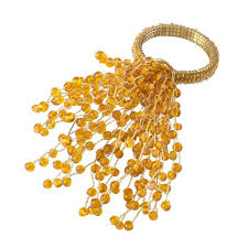 Gold Beaded Napkin Ring