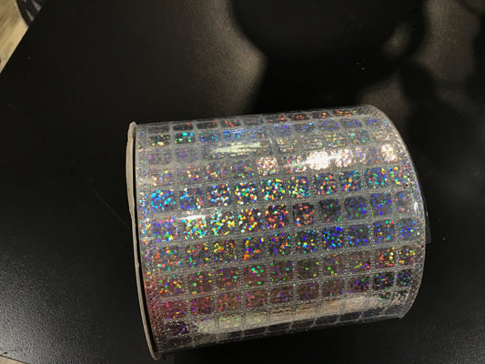 Silver mirrored ribbon