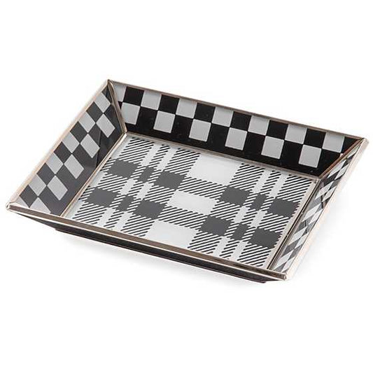 Black & White Tartan Small Tray