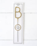 Big Golden Sparkler Wand Letter, B