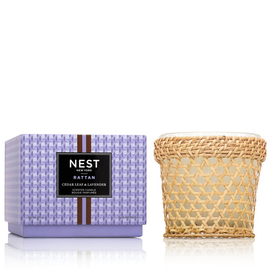 Rattan Cedar Leaf & Lavender 3-Wick Candle