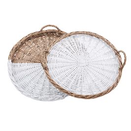 Willow Basket Tray Set