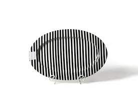 Black Stripe Big Entertaining Oval Platter