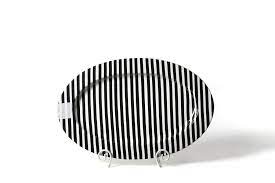 Black Stripe Big 20 Oval Entertaining Platter