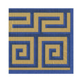 Greek Meander Paper Luncheon Napkins in Blue & Gold - 20 Per Package