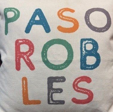 Multi Text Name Cottage Pillow “Paso Robles “