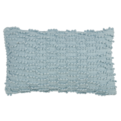 Aqua Nubby Pillow 12x20