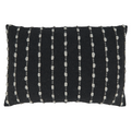 Striped Pillow Oblong Black