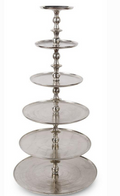 Silver 6 Tiered Round Stand 53"
