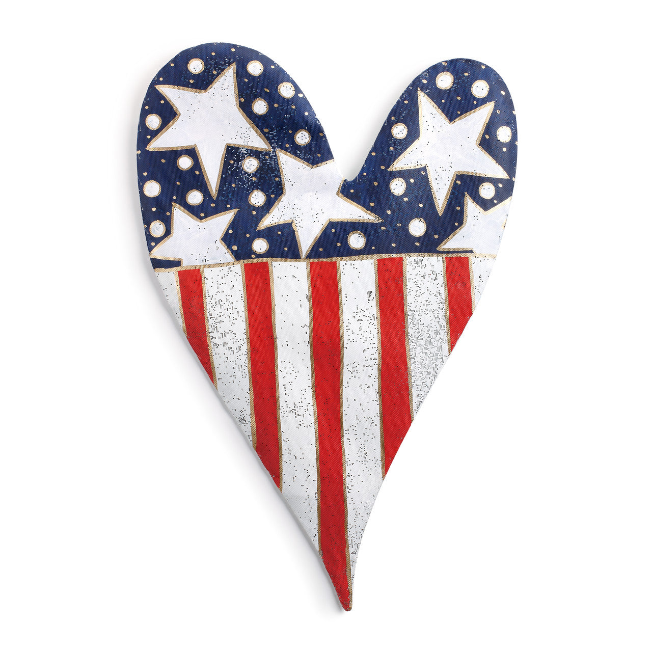 Stars and Stripes Flag Heart Door Hanger
