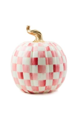 Bubblegum Pink Check Large Pumpkin