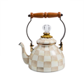 Mocha Check 1 Quart Tea Kettle