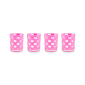 Pink Check Acrylic Tumblers, Set of 4