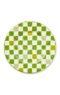 Green Check Dinner Plate