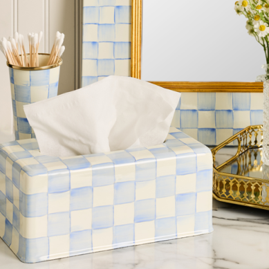 Sky Check Standard Tissue Box Cover