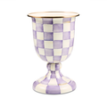 Violet Check Pedestal Vase