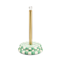 Emerald Check Paper Towel Holder