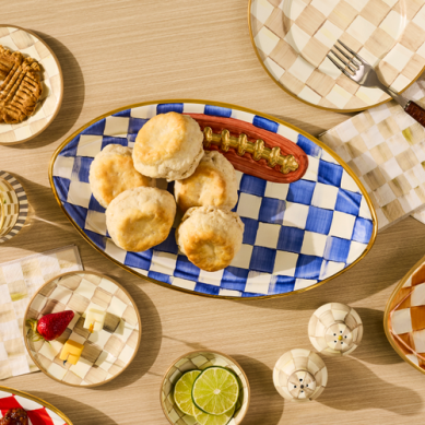Royal Check Football Platter