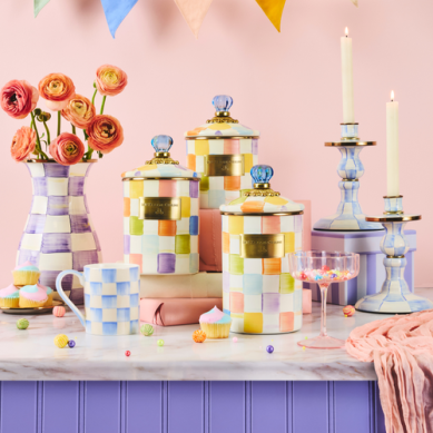 Confetti Check Canisters, Set of 3