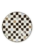 Black Check Dinner Plate