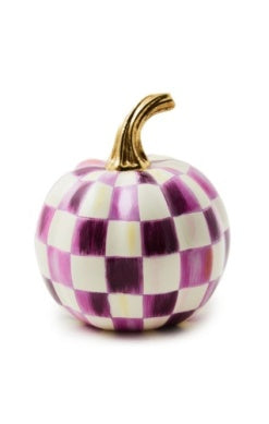 Plum Check Mini Pumpkin