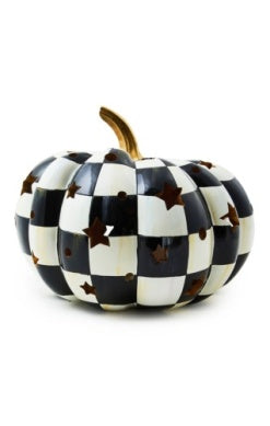 Courtly Check Illuminated Squashed Star Pumpkin