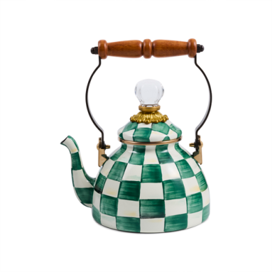 Emerald Check 1 Quart Tea Kettle